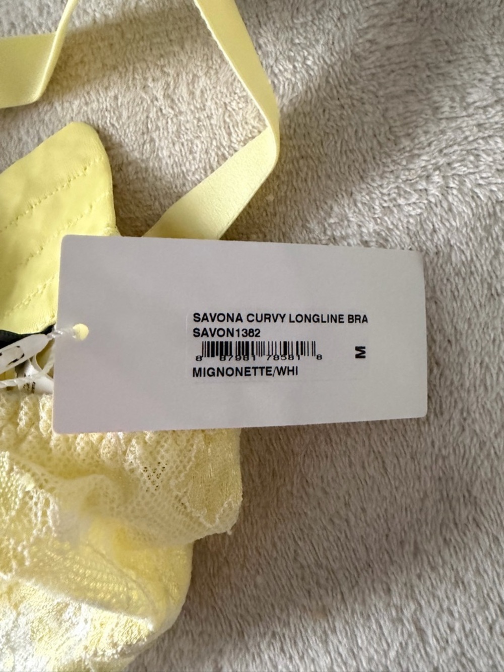 Cosabella SET-Pale Yellow Lace Bralette medium curvy and M/L matching thong - Picture 4 of 5